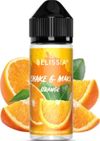 Belissia Shake and Make Orange - 10ml hochdosiertes Lebensmittelaroma + 120ml Schüttelflasche - Für Backen, Speisen, Getränke, Shakes, DIY & Raumduft