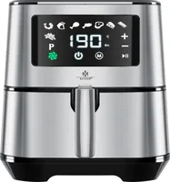 Kesser® XXL 5,5 Liter Heißluftfritteuse Edelstahl  | inkl.Brotbackkorb | 1700W Friteuse Fritteuse Airfryer | Touch Display | 8 Programmen | ohne ÖL | ✓ Backofen ✓ Heißluft ✓ Grill | Fettfrei