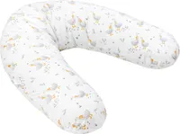 JUKKI® Stillkissen + Bezug SET 3in1 Schwangerschaftskissen 190cm Lagerungskissen [Madam Goose] 100% Bauwmolle
