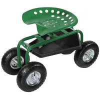 Gartenhocker Rollsitz Gartensitz Fahrbarer Gartenrollsitz Rollwagen 150kg G3