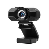 Fontastic Webcam 1080P Full HD mit eingebautem Mikrofon 2K, USB-A Plug & Play, Objektivabdeckung, schwarz