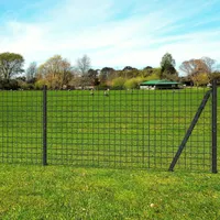 vidaXL Euro Plot ocelový 25 x 1,2 m šedý