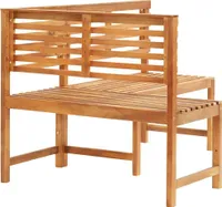 vidaXL Garten-Eckbank 140 cm Massivholz Akazie