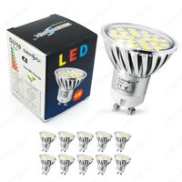 GU10 5050 SMD LED Spot Lampe Mit Schutzglas 4W Kaltweiß 10 Stück