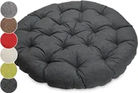 sunnypillow Polster für Papasansessel | rund Durchmesser 120 cm Dicke 15cm | UV beständig wasserdicht Outdoor/Indoor | Anthrazit