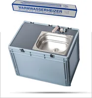 230V Mobilné umývadlo Campingbox Eurobox 10L Campingová kuchyňa womoTopná voda