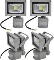 Greenmigo 4X 20W SMD LED Strahler Fluter IP65 Flutlicht Leuchtmittel Scheinwerfer Kaltweiß Wandstrahler Außenstrahler Leuchtmittel mit PIR Bewegungsmelder
