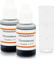 Wasserhärte messen Wasserhärte bestimmen Titrierlösung in °dH Wasserhärtemessbesteck Aquintos Doppelpackung