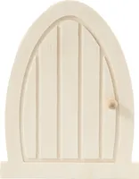Creativ Company - Bastelmaterialien Ovale Plankentür aus Holz - Maße ca. 10x13x0,5cm - 56517