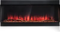 Termofol Elektrokamin - Kamin Elektrisch - Elektrokamin mit Heizung und Kaminfeuer - Schwarz - 150x46x17,9 cm