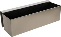 VIVANNO Balkonkasten Edelstahl BINOX Kasten, Silber gebürstet - 60x22x17 cm