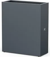 Herstera Garden Stahl Hochbeet Pflanzkübel Cube Anthrazit 100x40x115 cm