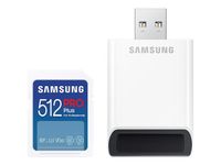 Samsung PRO Plus  - 512GB, SDXC, UHS-I, 180 MB/s, 130 MB/s, Class 3 (U3) | MB-SD512SB/WW