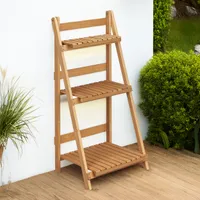 Pflanzentreppe, Blumentreppe, Leiterregal aus Holz 45 x 40,5 x 99 cm