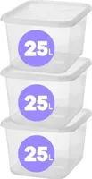 3er-Set SmartStore Aufbewahrungsbox – 25L mit Deckel Basic