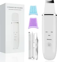 Skin Scrubber Ultraschall, Ultraschallgerät für das Gesicht Mitesserentferner, mit 4 Modi, , Akne Entferner, IPX5 Wasserdicht Nass und Trocken Ionen Hautreiniger, für Gesichtsreinigung Gesichtspflege