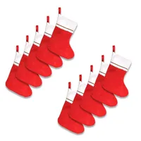 10er-Pack Weihnachtsstrümpfe, Weihnachtsstrümpfe zum Aufhängen und Füllen zu Weihnachten, 10er-Pack