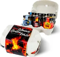 Geschenkset "Echte Männer grillen mit Kohle" - 6er Set