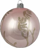 Weihnachtskugel Rosa Blumen
