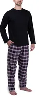 Herren Schlafanzug mit Flanellhose - Moonline ; schwarz , XXL