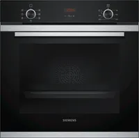 Siemens HB213ABS0 Einbau-Elektrobackofen, Glasdekor, 71 l Volumen, 59,4 cm Breite, Energieklasse A, Ober-/Unterhitze + Umluft, Hitzeschutz-TÃ1/4r, Display, integrierte Uhr