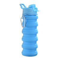 500Ml Faltbare Wasserflasche Tragbarer Fahrrad-Trinkbecher Für Outdoor-Sport-Blau
