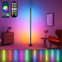 20W LED Stehlampe RGB Ecklampe mit Fernbedienung Spleiß-Standleuchte，122cm Musik-Sync Ambientelicht für Wohnzimmer Schlafzimmer