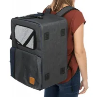 TRIXIE 2-in-1 Tragerucksack für Haustiere Tara Grau-Blau