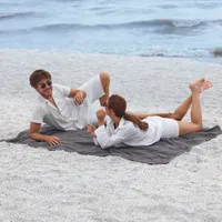 CalmyBEACH Frottee Strandtuch XXL 150x200cm - Badetuch groß 100% Baumwolle Badehandtuch Frottier Decke (Anthrazit)