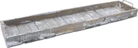 Holz Deko Tablett XXL Used Look mit Griffen aus Metall - 90 x 20 cm - Servier und Kerzen Brett rechteckig - Kerzentablett Servierschale Tisch Deko Servier Kerzen Brett Weihnachten