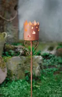 Záhradná zástrčka "Flammenkelch" záhradná dekorácia dekoratívny nápis kvetinová zástrčka