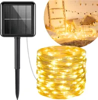 200LED 22M Łańcuch świetlny z drutu solarnego, oświetlenie zewnętrzne do dekoracji ogrodu, girlanda solarna, łańcuch świąteczny IP65 na balkon BLIXTAR