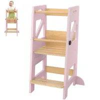 XMTECH Lernturm ab 1 Jahr, 2-in-1 Lernturm & Tritthocker, Höhenverstellbar  Lernturm Tritthocker Kinder, Sichere Stabiler Kindertritt Möbel