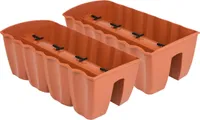 2x Květinový truhlík 60 cm Závěsný květináč Balkonový květináč Gelový květináč DCRO Terakota