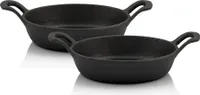 BBQ-Toro Gusseisen Servierpfännchen Set, 2 Stück, Ø 20 cm, rund, Gusspfanne, Bratpfanne