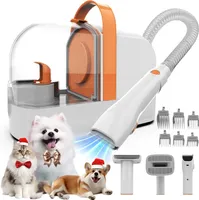 PG10 Hundepflegesauger, Hundepflegeset mit Tierhaarschneidemaschine, 12000 Pa Tierhaarsauger, Tierpflegesauger für Hunde, Tierstaubsauger
