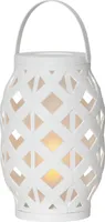 Star Trading Batterie Laterne Flame Lantern, 23cm, weiß