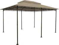 Pavillon Ersatzdach Cape Town - braun / 400 x 300 cm - Garten Pavillondach mit Kaminabzug