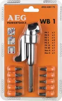 Milwaukee Winkelschraubvorsatz WB-1 1 / 4 Zoll Antrieb / 1 / 4 Zoll I-Sechskant / Eckmaß 30mm / mit 10 - 4932430173
