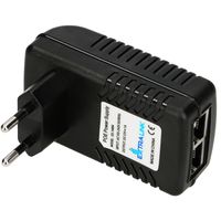 Extralink PoE Netzteil 12V, 1A, 12W, Wandstecker Stromversorgung mit zwei RJ45-Ports