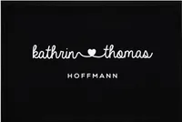Fußmatte mit Vornamen Familienname Herz Nachname personalisierbar rutschfest & waschbar SpecialMe® weiß 60x40cm