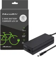 Qoltec 50761 Ladegerät für E-Bike Akkus 36V | 42V | 2A | 5,5*2,5