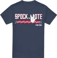 Star Trek - Tričko "Spock the Vote" pre mužov/dámy Uni TV17491 (L) (Navy Blue)