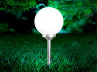 Globo Lighting Solarleuchte Kunststoff silber metallic, 4x LED