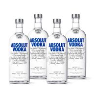 Absolut Vodka Original 4er Set, Premium Wodka, Schnaps, Spirituose, Alkohol, Flasche, 40 %, 4x1 L