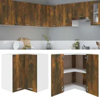 Eck-Hängeschrank Lyon Räuchereiche 57x57x60 cm Holzwerkstoff