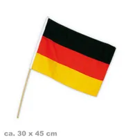 Deutschlandfahne mit Bundesadler für Autos ca. 30 x 45 cm 2er-Set  Bundesflagge