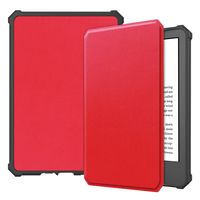 Case2go - Hülle kompatibel mit Amazon Kindle 11 (2022) - TPU Case - Mit AutoWake-Funktion - Rot