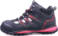 Sicherheitsschuh, Sicherheitsstiefel, Arbeitsstiefel, S1P, Charlie Barato®, LOG257, schwarz/rot, Größe 46