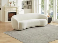 Sofa 3-Sitzer - Bouclé-Stoff - Beige - BOVANA von Pascal Morabito
